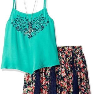 NEW SIZE L (12/14) GIRLS BEAUTEES TANK & SKIRT SET